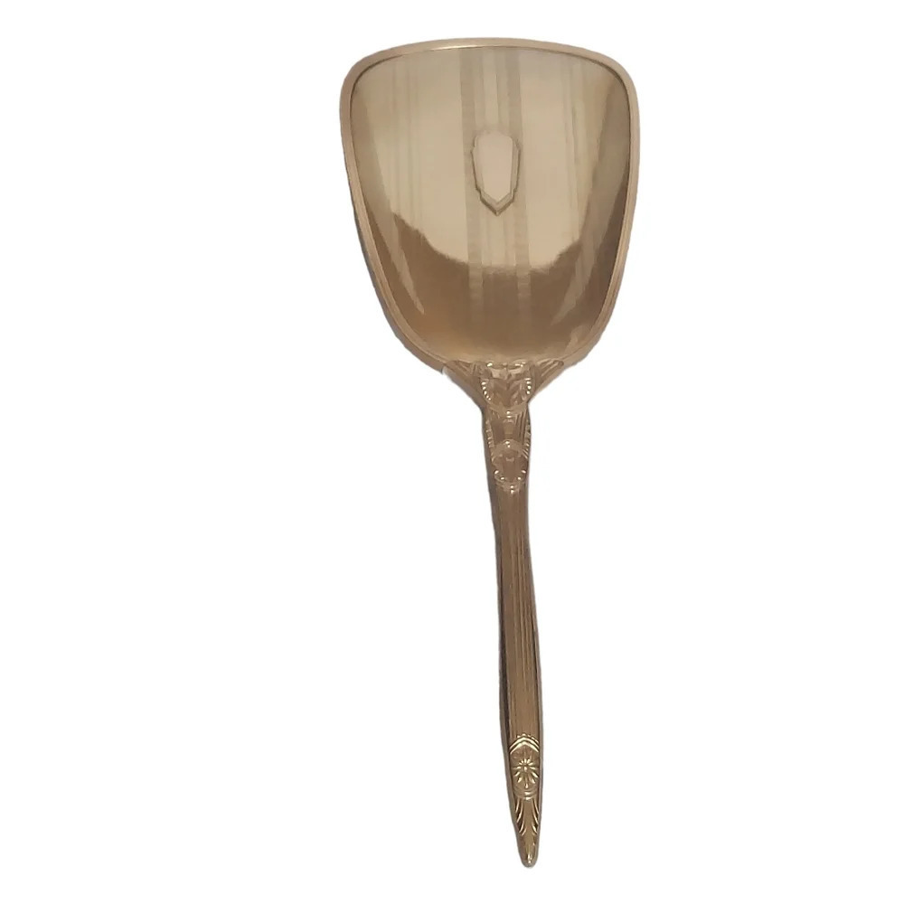 Vintage Gold Fine‎ Decorative Etching and Medallion on the center of mirror back